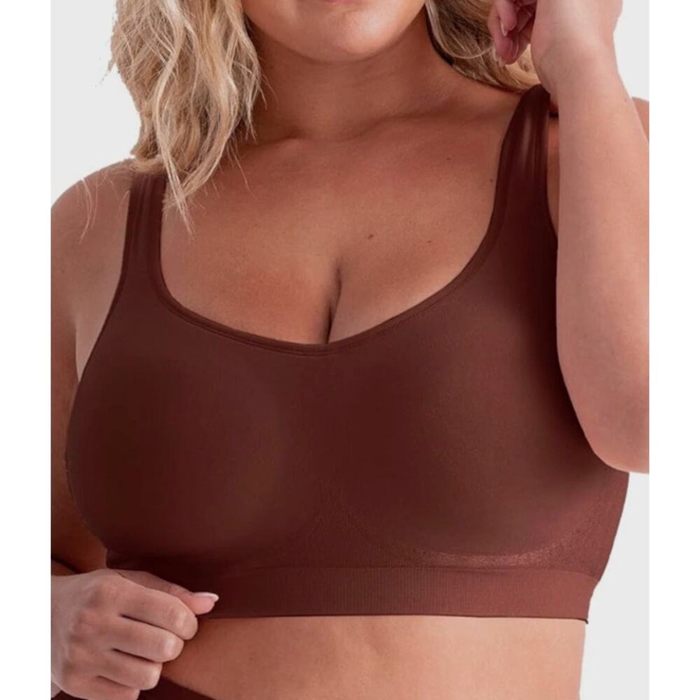 Shapermint Truekind Small Brown Daily Comfort Wireless Shaper Bra 10022 Extender